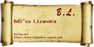 Bács Lizandra névjegykártya